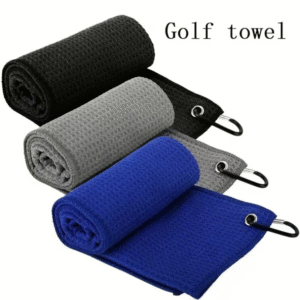 Microfiber Waffle Golf Towel with Clip -xcy7053