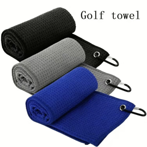 Microfiber Waffle Golf Towel with Clip -xcy7053