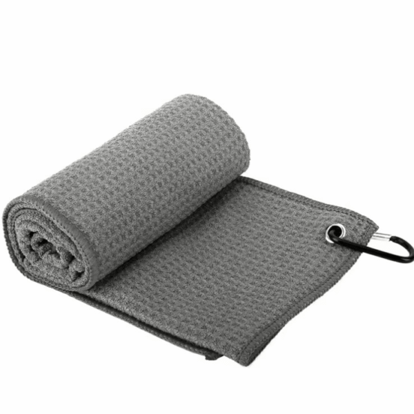 Microfiber Waffle Golf Towel with Clip -xcy7053 - Image 2