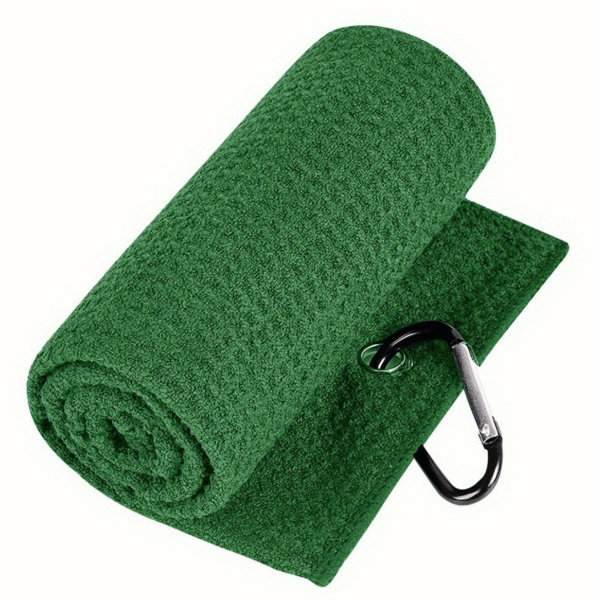Microfiber Waffle Golf Towel with Clip -xcy7053 - Image 5