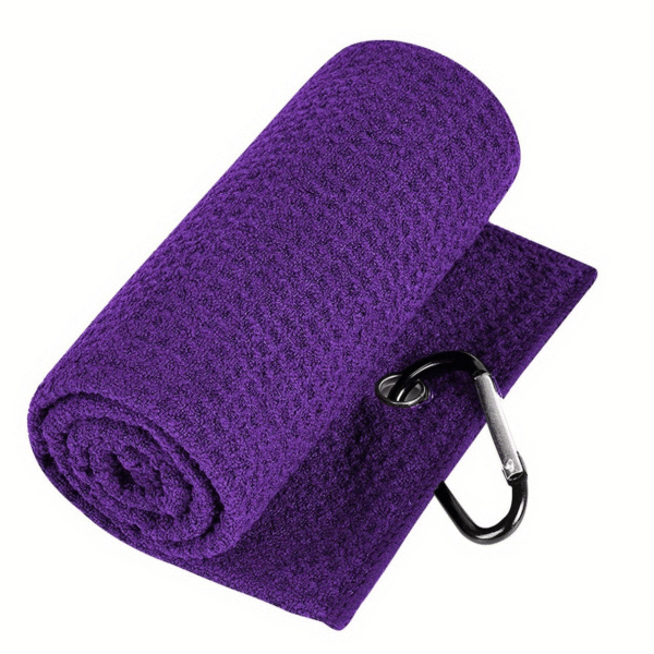 Microfiber Waffle Golf Towel with Clip -xcy7053 - Image 6