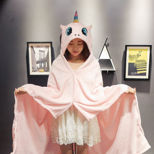 Cartoon hoodied blanket towel - Image 5