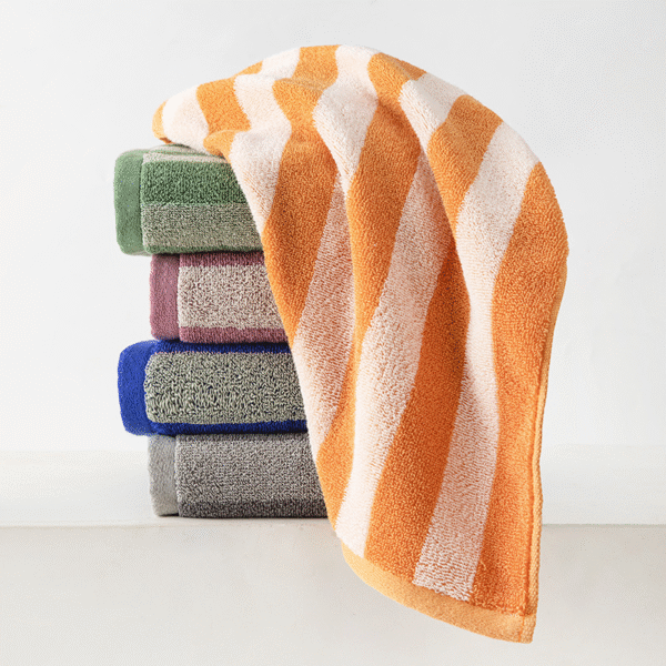 stripe cotton face towel -xcy7030