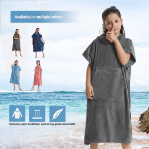 Coral Fleece Kid's poncho-xcy7031