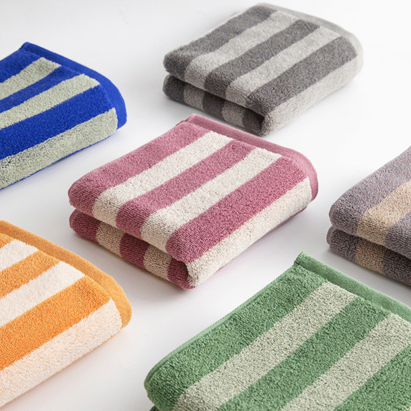 stripe cotton face towel -xcy7030 - Image 9