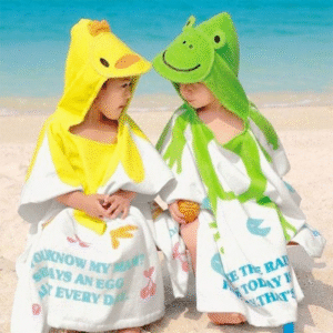 cotton digital printed cartoon pattern children's poncho -xcy7006