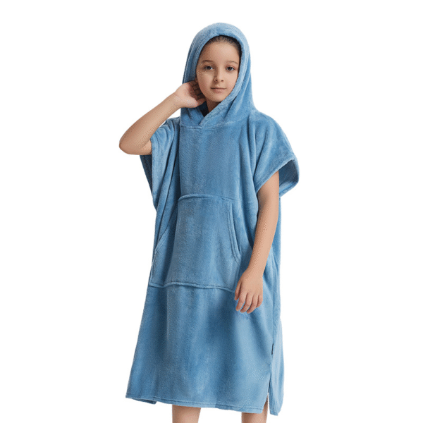 Coral Fleece Kid's poncho-xcy7031 - Image 6