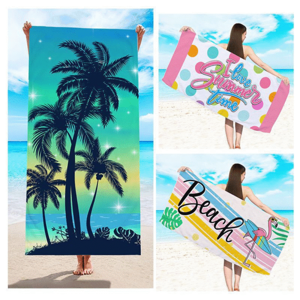 eco-friend microfiber light weight quick dry sand free beach towel xcy8002 - Image 3